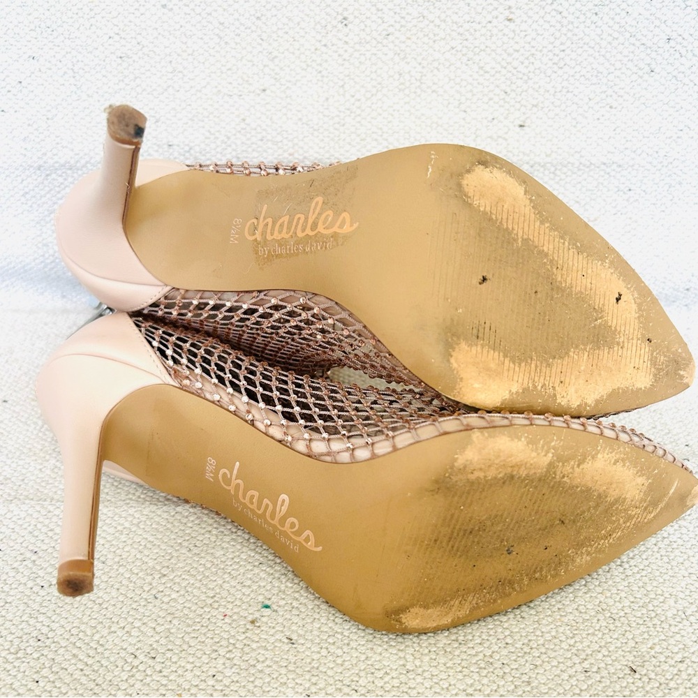 Charles David Rhinestone-Studded Mesh Booties - Picture 12 of 14